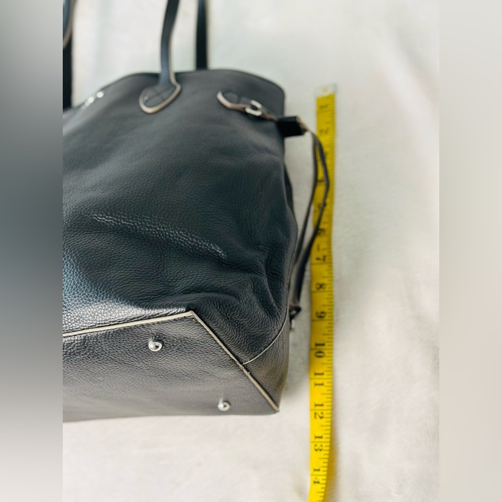 Lodis Black Leather Tote Bag - Picture 7 of 9